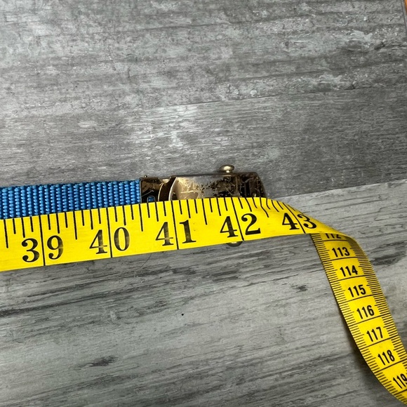 YSL Yves Saint Laurent Blue Canvas Belt - Picture 4 of 4